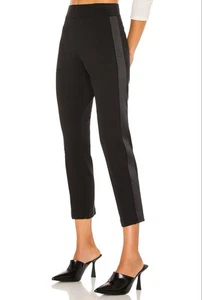 Spanx Damen perfekte Hose schwarz mit Satinbesatz Ponte gerade Hose Größe S/P - Bild 1 von 8