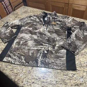 Realtree Camo Hunting Shirt Mens Large Green Long Sleeve Performance Pullover - Picture 1 of 7
