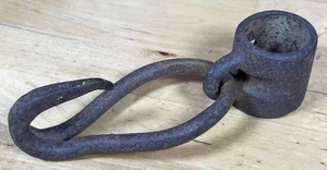 Antik 19. Jh. Gusseisen Stange-Top Haken Rod Topper Hängebeschläge Industr - Bild 1 von 15