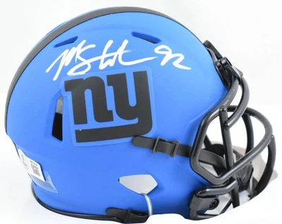 Michael Strahan Autographed New York Giants Rave Speed Mini Helmet BeckettW Holo - Image 1 of 3