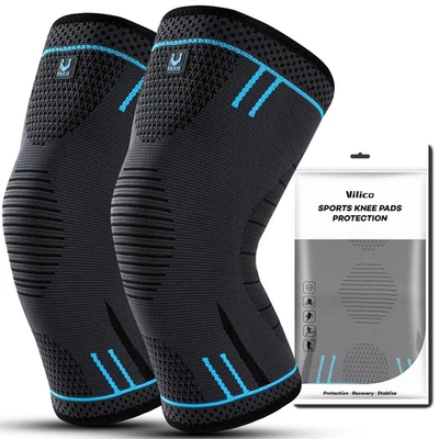 Compression Knee Support Sleeve - Elastic Breathable Brace for Sports - Image 1 of 4