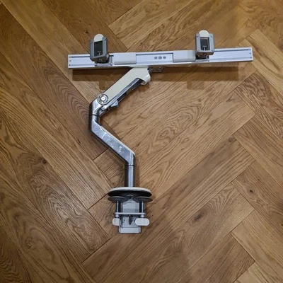 Humanscale M8 Articulating Dual Monitor Arm Double Crossbar - NO VESA PLATES - Image 1 of 4