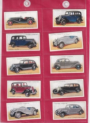 PLAYER'S - MOTOR CARS , A SERIES - 1936 - 10 CARDS - HIGH NUMBERS - Image 1 of 2