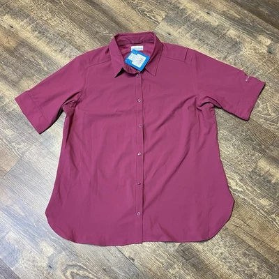 NUEVA Camisa Columbia Savanna Hill Manga Corta Para Mujer XL Ventilada Omni Tono UPF 50 Foto 1 de 4