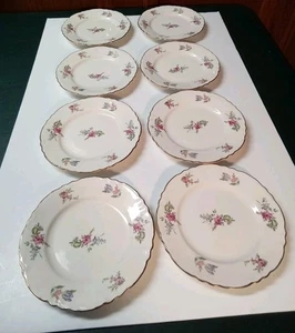 8er Set Homer Laughlin Priscilla 7-1/4" Salat Dessert Teller - Bild 1 von 9