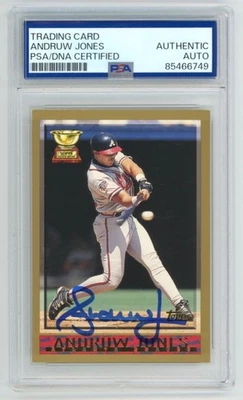 Tarjeta de béisbol firmada por Andruw Jones Braves 1998 Topps Rookie Cup #334 PSA 85466749 Foto 1 de 2