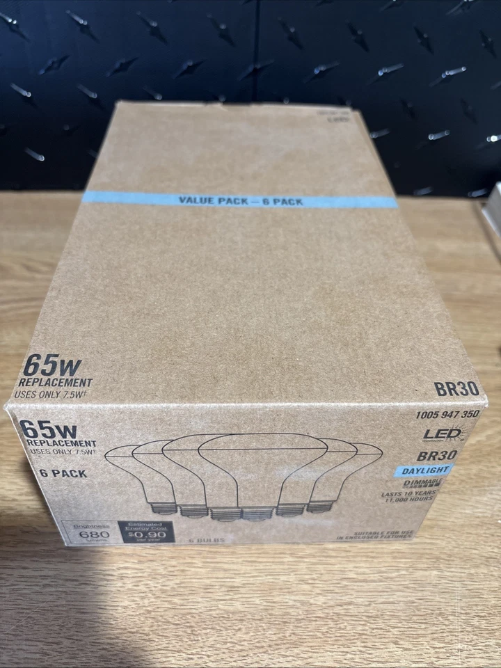 (4-Pk) Dimmable LED Flood Light Bulb Daylight 5000 65W 1005947350 (B8 - Image 1 of 2