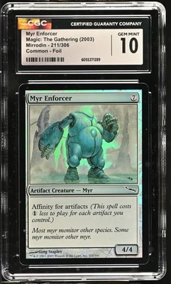MYR ENFORCER Mirrodin Foil CGC 10 MTG [Nostalgium] - Image 1 of 2