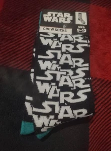 Star Wars - Calze Crew Uomo - Taglia 9-13 - Nuove con etichette - SPEDIZIONE GRATUITA - Foto 1 di 1