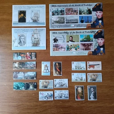 Battle of Trafalgar Kiribati Tristan Da Cunha Nelson Soloman 36x Stamps Joblot — 第 1/4 张图片