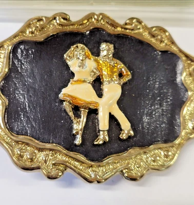 Siskiyou Buckle Co Gold Tone Textured Dancing Belt Buckle Men's Women’s - Image 1 of 4