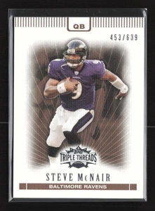 Steve McNair 2007 Topps Triple Threads #19 sepia Baltimore Ravens/639 - Imagen 1 de 2