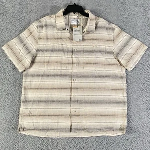 REI Cooperative Westerlands Hemd Herren XL Beige Knopf Kurzarm Hanfmischung - Bild 1 von 10