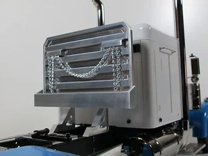 Tamiya Remote RC "TOY" 1/14 King Knight Hauler Semi Rear Headache Aluminum Rack - Afbeelding 1 van 16
