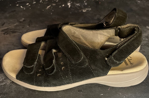 Sandali Clarks donna tg 9 neri con cinturino regolabile