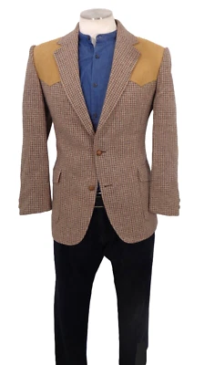 44升 Hopsack 羊毛粗花呢运动外套 Pendleton Patch 口袋男式西装外套夹克 — 第 1/4 张图片