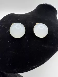 Vintage Swank White Moonglow Lucite Cufflinks - Picture 1 of 4