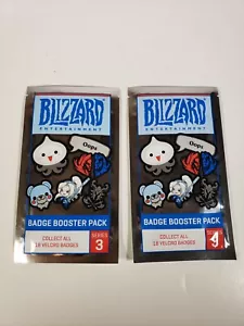 Lot of 2 Blizzard Entertainment Series 3 Badge Booster Pack 3 Per Pack Brand NEW - Picture 1 of 4
