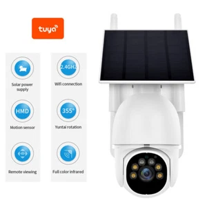 wifi outdoor solar camera Tuya Smart Video Cam Solar powered Surveillance Camera - Picture 1 of 6