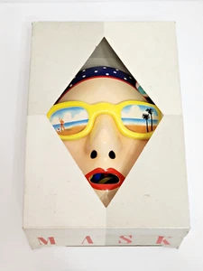 * WOW! VINTAGE 1986 VANDOR FRYMAN PORCELAIN WALL ART MASK * BEACH * NEW IN BOX * - Picture 1 of 4