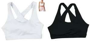 Cotton:On Workout Cut Cropped Solid Color Women's Sports Bra Removable Cups NWT - Picture 1 of 5