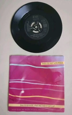David Bowie/Pat Metheny Group  This is not America 7" Single  Vinyl Record 1985 - Image 1 of 4