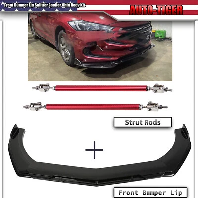 Kit de carrocería de alerón divisor de labios parachoques delantero para Hyundai Elantra 2000-2023 Foto 1 de 4