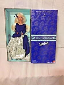 Vintage 1995 Avon Exclusive Winter Velvet Barbie # 15571 Mattel NRB Holidays Toy - Picture 1 of 6