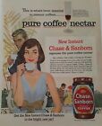 1961 Chase and Sanborn café instantané pur nectar vintage tasse à boire annonce