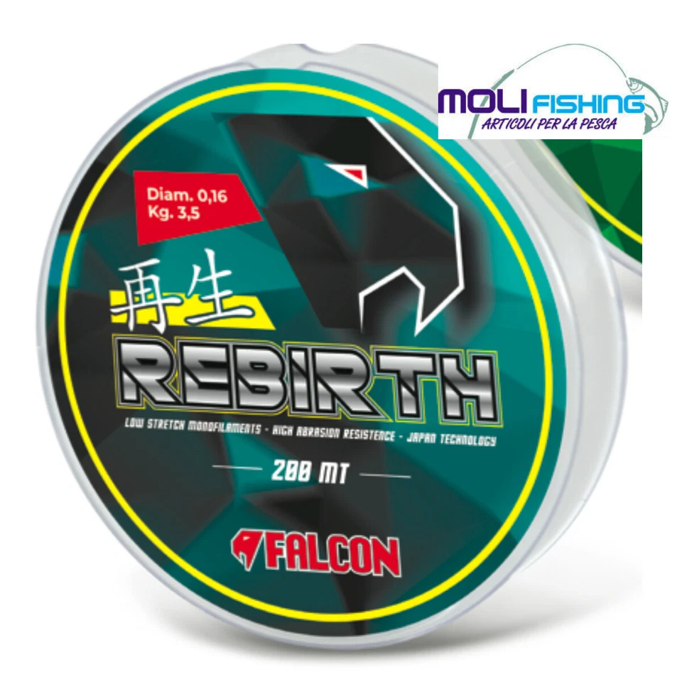 NYLON DA BOBINA FALCON REBIRTH 200 M CON ASSENZA DI MEMORIA MORBIDO RESISTENTE - Immagine 1 di 1
