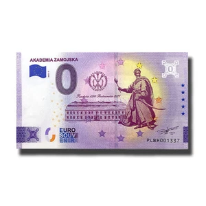 Billete de recuerdo de 0 euros Akademia Zamojska Polonia PLBH 2022-1 sin circular - Imagen 1 de 3