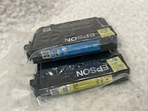 Genuine Epson 212 Cyan & Yellow Ink Standard Cartridge - Brand New - Picture 1 of 4