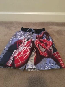 1pc Spiderman Boys Graphic Swim Shorts with Built In Briefs Size 6/7 - Picture 1 of 8