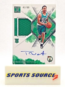 Tremont Waters 2019-20 Panini impecable parche de novato automático RPA RC/99 #170 - Imagen 1 de 2