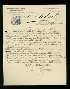 LETTERE COMMERCIALI F. ANDREOLI  FIRENZE 1913 - Picture 1 of 1
