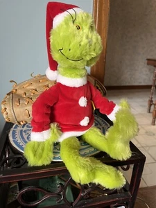 Manhattan Toy THE GRINCH Dr Seuss Christmas 14” Green Stuffed Soft Plush 2012 - Picture 1 of 19