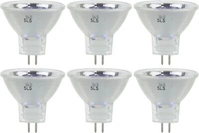 6Pack MR11 Light Bulb, GU4 w/ Open Cover, 20W, 3200K, 10° Narrow, 12V - Image 1 of 4