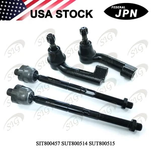 For 2007-2014 Lincoln Navigator Front Left & Right Inner & Outer Tie Rod 4PC Kit - Foto 1 di 16