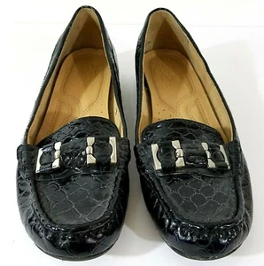 Naturalizer Northall Women's Size 8 Loafer Black with Silver Buckle - Picture 1 of 7