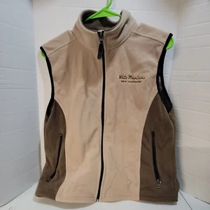Gilet Polar da donna White Mountains New Hampshire marrone con cerniera taglia M - Foto 1 di 3