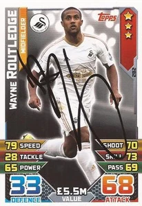 WAYNE ROUTLEDGE SIGNED SWANSEA 2015/2016 MATCH ATTAX TRADING CARD+COA - Imagen 1 de 1