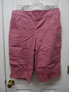 Denim & Co. Stretch Denim Pull-On Y-Yoke Pedal Pushers-Heather Rose-XL-A350985 - Picture 1 of 2