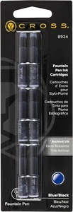 Cross 8924 Fountain Pen Cartridge Ink Refills Blue Black Colour Ink 6 Pack - Bild 1 von 3