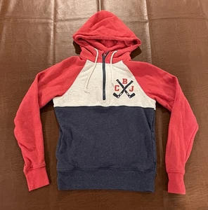 Felpa con cappuccio Homage donna Columbus blu giacche 1/4 zip - Taglia XS - Foto 1 di 14