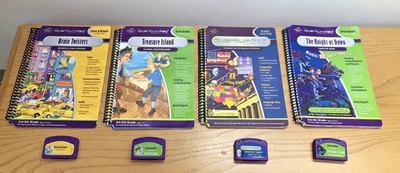 Quantum Leap Quantum Pad **Lot of 4 Books w/ 4 Cartridges** 3rd - 5th Grade - Image 1 of 4