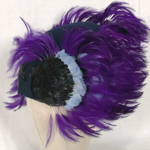 VINTAGE Bollman Hut Fascinator tailliert Damen klein Made USA Feder Cocktail 50er - Bild 1 von 10