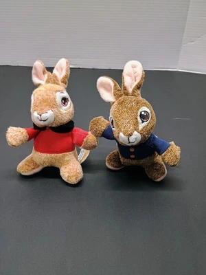 2 Peter Rabbit Flopsy Bunny Pull My Tail Vibrate Stuffed Animal Toy Dan Dee - Image 1 of 4