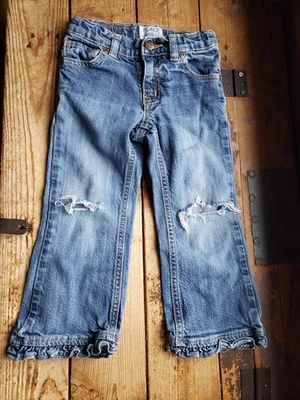 The Children's Place, Ruffle Flare, Distressed Jeans, Girls 4t - Image 1 of 4