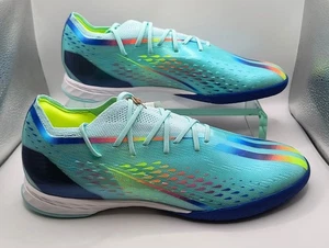 Adidas X Speedportal.1 IN Hallenfußballschuhe Größe UK 10 transparent aqua/rot/gelb - Bild 1 von 24