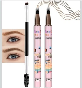 Suake 2Pcs Medium Dark Brown Microblading Eyebrow Pen Waterproof,Magic... - Picture 1 of 5